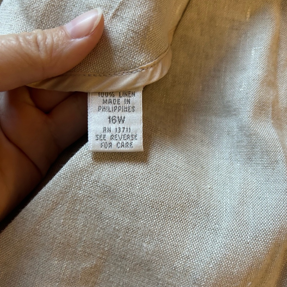Lord & Taylor Linen Vest and Skirt Set in Light Beige - Picture 11 of 11